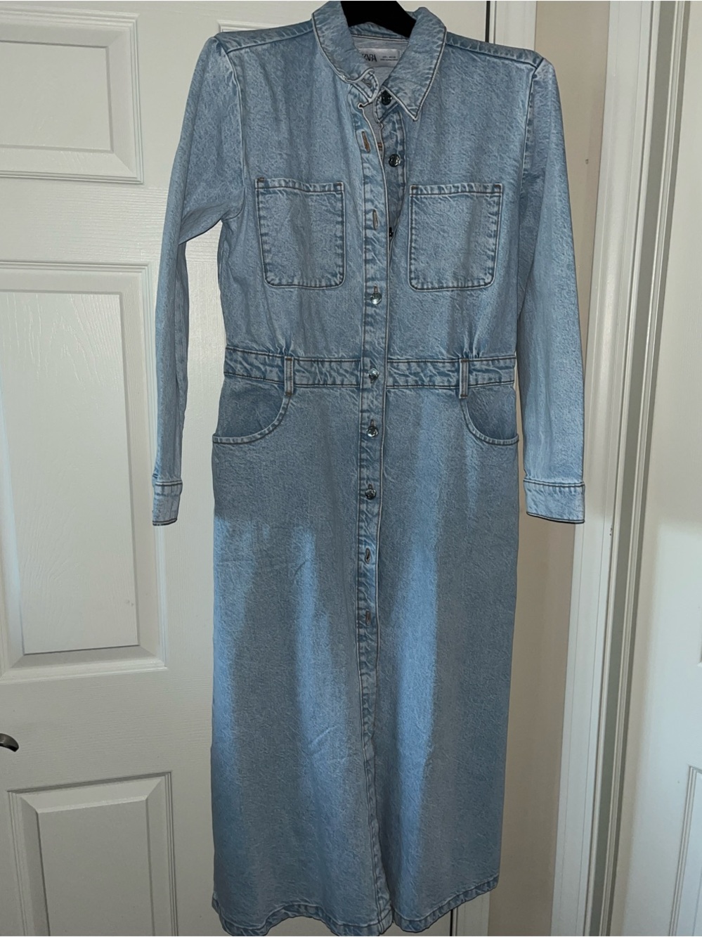 Zara Z1975 Denim Midi Dress